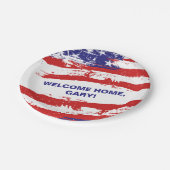 Welkomstnaam militaire thuissoldaat papieren bordje (Gekanteld)