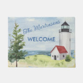 Welkomstnaam van de Waterverf Lighthouse Scene Deurmat (Voorkant)