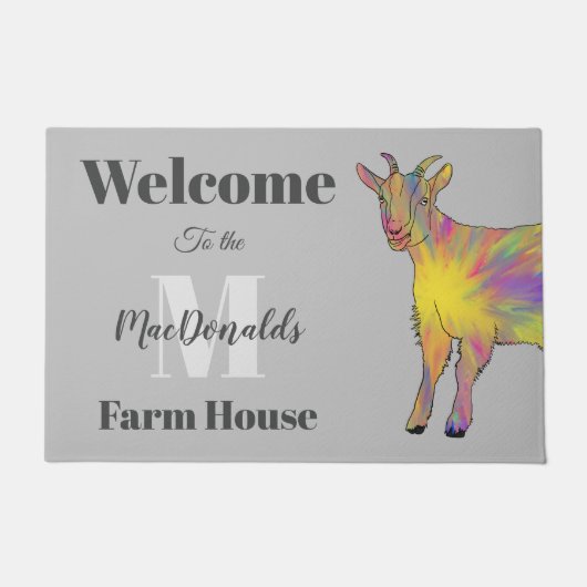 Welkomstnaam van geit deurmat (Voorkant)
