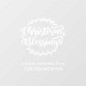 Welkomstnamen voor kerstinsnijdingen raamsticker (Vel)