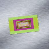 welkomstontwerp paars groen rood magnetisch visitekaartje (Voorbeeld)