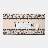 Welkomstpagina's zwart-wit polaire dot op roze bureaumat (Keyboard & Muis)