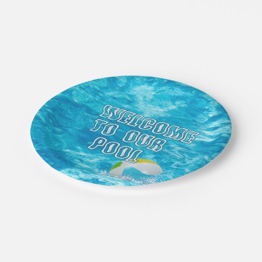 Welkomstpapier Bord zwempool (Gekanteld)