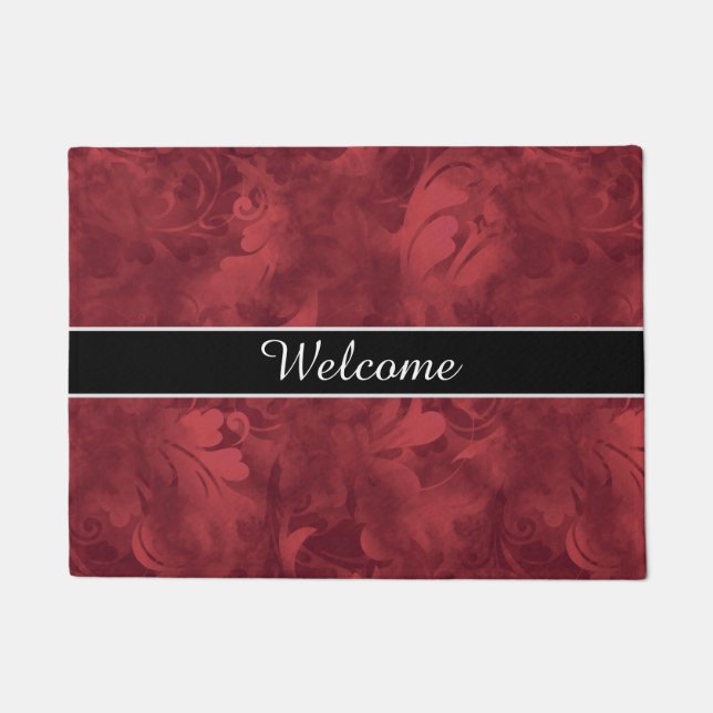  welkomstpatroon met rode doezelaar deurmat (Voorkant)