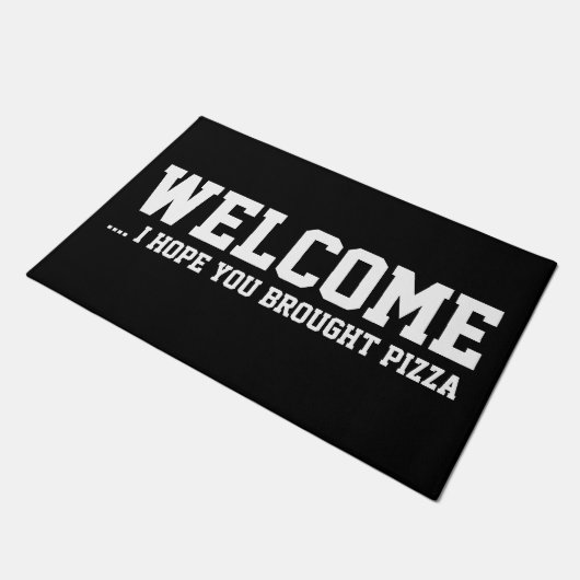 welkomstpizza deurmat (Schuin)