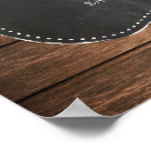 Welkomstposter Blauw Vinkje Bord Bruiloft Houten P Poster (Hoek)