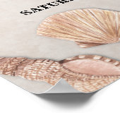 Welkomstposter Schelpen Oceaan Strand Bruiloft Poster (Hoek)