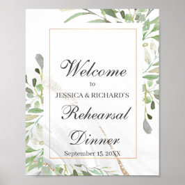 Welkomstposter voor herhalingsdiner poster