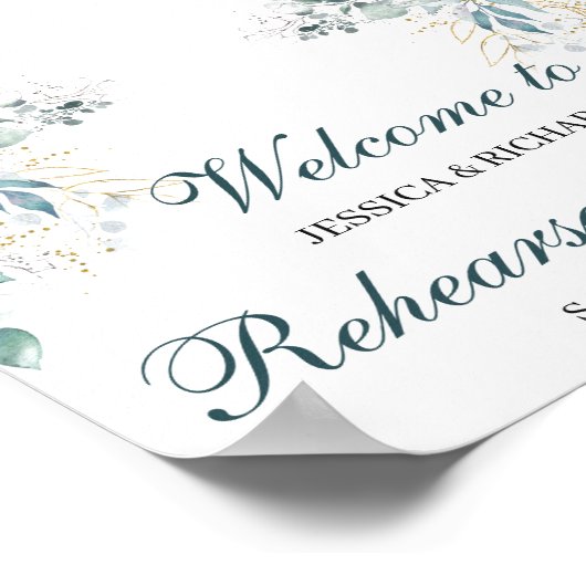 Welkomstposter voor herhalingsdiner poster (Hoek)