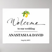 WelkomstPoster voor Lemon Wedding Poster (Voorkant)