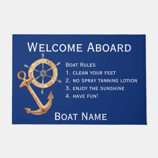 Welkomstregels voor de naam van het bord deurmat (Voorkant)