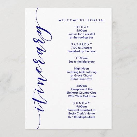 Welkomstreisroute voor marineverbinding en Kaart v (Voorkant)