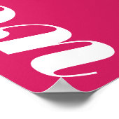 Welkomstroze magenta retro Abstract huwelijk Poster (Hoek)