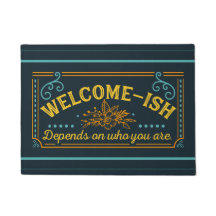 welkomstsarcastisch Blauwgroen/geel/Oranje