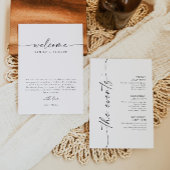 Welkomstschema BLAIR Modern Boho Wedding Weekend Kaart