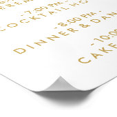 Welkomstschema chic Hand Lettered Wedding Poster (Hoek)