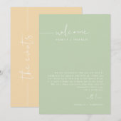 Welkomstschema van het weekend-weddenschap LEAH Pa Kaart (Voorkant / Achterkant)