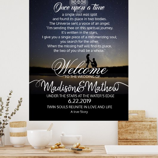 Welkomstscherm voor bruiloft poster (Keuken)