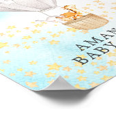 Welkomstschoen voor zoete dieren Hot Air-ballon Poster (Hoek)