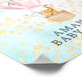 Welkomstschoen voor zoete dieren Hot Air-ballon Poster (Hoek)