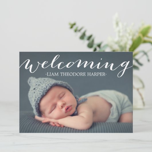 Welkomstscript | Aankondiging geboorte (Staand voorkant)