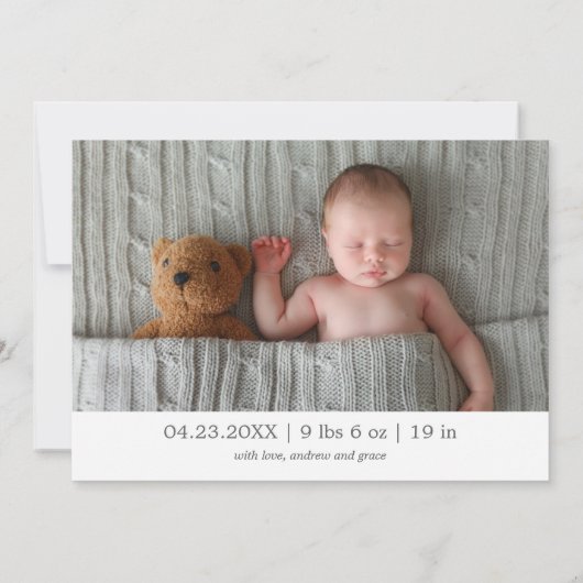 Welkomstscript | Aankondiging geboorte (Achterkant)