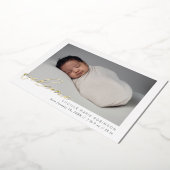 Welkomstscript voor baby-aankondiging folie uitnodiging (Gedraaid)