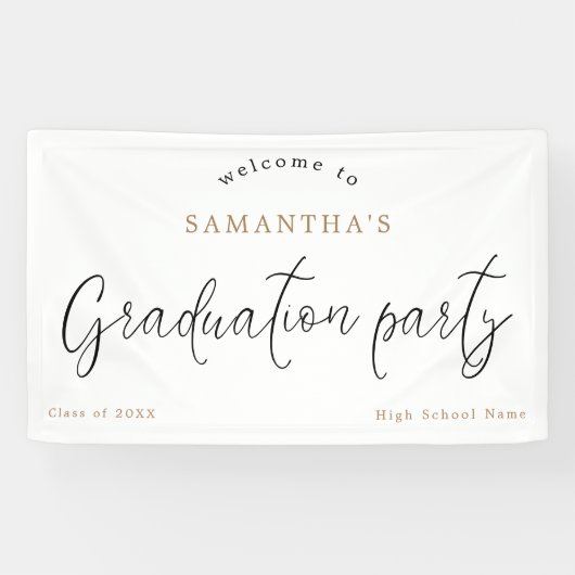 Welkomstscriptnaam Jaar GraduPartij Spandoek (Horizontaal)