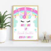 Welkomstsignalen van Green Cloud Unicorn Poster