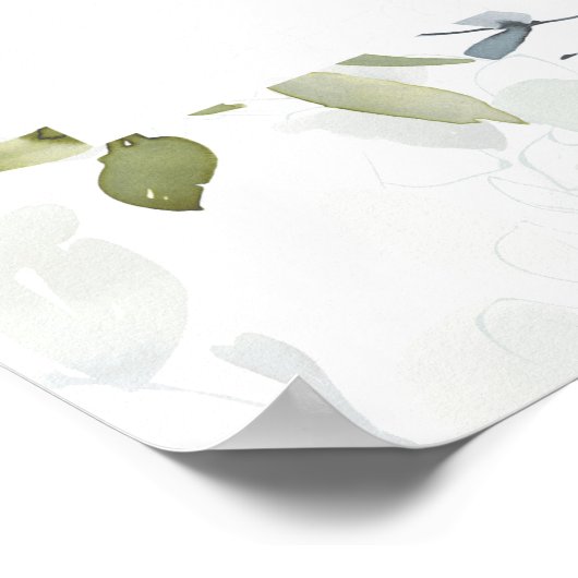 Welkomstsignalen van het Eucalyptus Wedding Poster (Hoek)