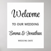 Welkomstsignalen voor bruiloft poster (Voorkant)