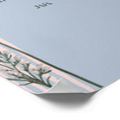 Welkomstsignalen voor bruiloft - Stusty Blue Peach Poster (Hoek)