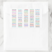 Welkomstsprekers : 80 talen / wit rechthoekige sticker (Tas)