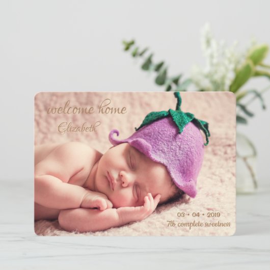 Welkomststartaankondigingskaart (Staand voorkant)