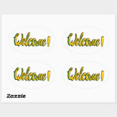 welkomststicker ovale sticker (Vel)