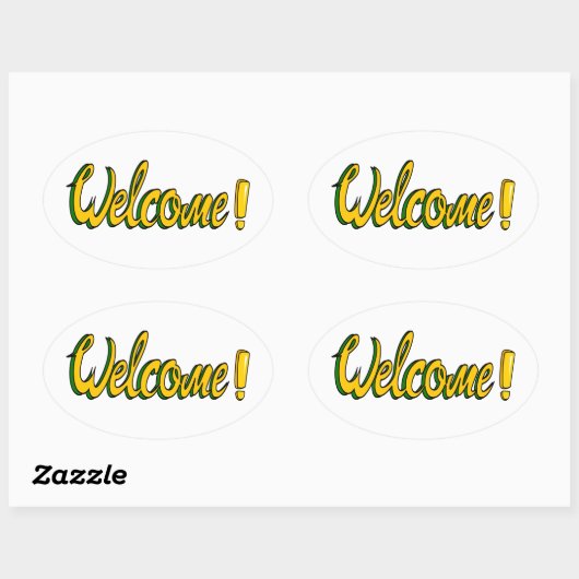 welkomststicker ovale sticker (Vel)