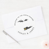 WelkomstStickers van de Maagdeneilanden voor bruil Ronde Sticker (Envelop)