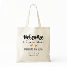 Welkomsttas, bestemmingsbruiloft (zeester)