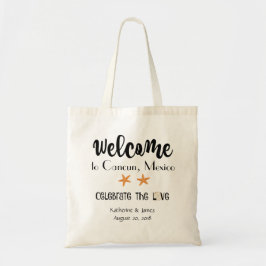 Welkomsttas, bestemmingsbruiloft (zeester) tote bag