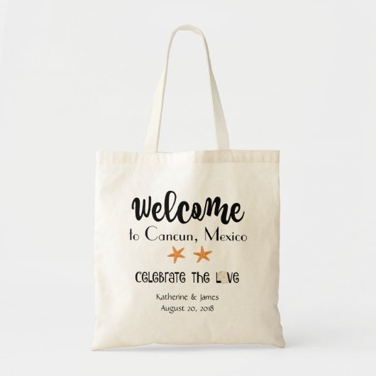 Welkomsttas, bestemmingsbruiloft (zeester) tote bag (Voorkant)