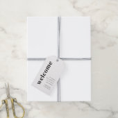 Welkomsttas bruiloft Monogram Gift Label Sjabloon Cadeaulabel (Met Touw)