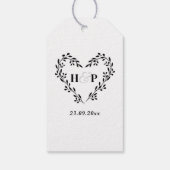 Welkomsttas bruiloft Monogram Gift Label Sjabloon Cadeaulabel (Achterkant)