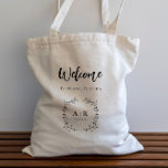 Welkomsttas met wielwieltjes, hotel-gast tote bag<br><div class="desc">Deze zwervende wijnstok legt een elegante verklaring af voor je bruiloft. U kunt zich aanpassen aan uw informatie en de tekst aanpassen aan uw gebeurtenis.</div>