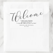 Welkomsttas Sticker voor huwelijksbezoekers (Tas)