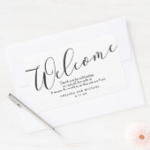 Welkomsttas Sticker voor huwelijksbezoekers (Envelop)