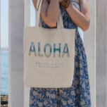 Welkomsttas van Hawaii Destination Wedding for Hot Tote Bag<br><div class="desc">Bedankt dat je gasten naar je bruiloft zijn gekomen met deze mooie ALOHA-strandfoto's,  die je in hun hotelkamer kunt meenemen. Ze zullen zo blij zijn dat ze bij je zijn om je te horen zeggen dat ik in Hawaii ben.</div>