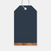 Welkomsttas van koperen lammeren bij het huwelijk cadeaulabel (Achterkant)