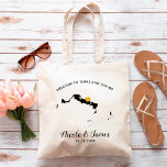 Welkomsttas van Turks en Caicos Wedding, Tas<br><div class="desc">Het weekend van het huwelijk heet een cadeautas voor gasten uit de stad voor je bruiloft,  met afbeelding van Turken en Caicos met gouden hart. Vul het tas met je favoriete godies.</div>