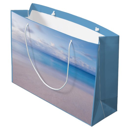 Welkomsttas voor beach Scene Paper Weddenschap Groot Cadeauzakje (Achterkant Gekanteld)