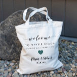Welkomsttas voor bruiloft, Hotel Destination Grey  Tote Bag<br><div class="desc">Vul deze mooie tas met je favoriete tassen om gasten welkom te heten op je bruiloft!</div>